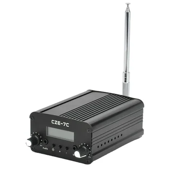 1 Вт/7 Вт Стерео PLL FM-передатчик Широковещательная Радиостанция CZE-7C 76-108 МГц + Антенна TNC + Источник питания + Аудиокабель