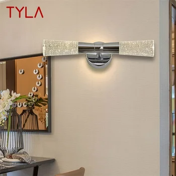 Современные настенные светильники TYLA, хрустальные светодиодные бра, 220 В 110 В, Алюминиевые настенные светильники для спальни, гостиной, офиса, отеля