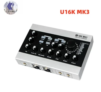 Alctron U16K MK3 USB Интерфейс Аудиозаписи Микрофон Внешняя Звуковая Карта USB Усилитель с Кабелем RCA для мобильного телефона ПК Ноутбук