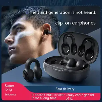 Взрывные наушники Bluetooth для спортивного бега, беспроводные подвесные наушники сверхдлинного типа, новые наушники-клипсы для ушей