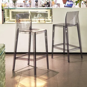 Дизайнерская барная стойка в скандинавском стиле, барные стулья с акцентом, пластиковые минималистичные высокие барные стулья, Акриловая мебель для дома Sillas Altas YX50BC