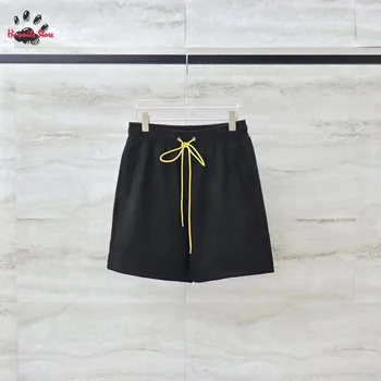 Классические шорты Rhude с простой вышивкой и логотипом 2023, новые летние мужские и женские повседневные винтажные джоггеры с эластичной веревкой, уличная одежда