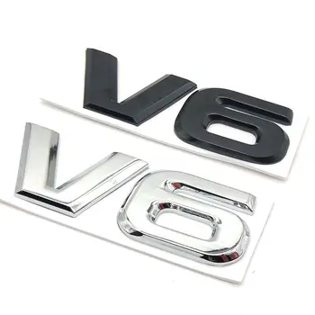 Металлический Логотип двигателя V6 Для Стайлинга Автомобилей, Эмблема Багажника, Значок Sport Turbo Auto, 3D Наклейка, Термоаппликация, Аксессуары