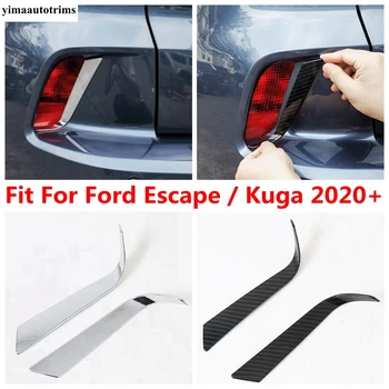 Для Ford Escape/Kuga 2020-2023 Задние Противотуманные Фары Лампы Накладка Для Век и Бровей ABS Хром/Аксессуары Из Углеродного Волокна