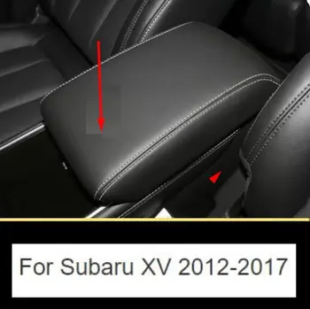 Для Subaru XV 2012 2013 2014 2015 2016 2017 Кожа из микрофибры Центральный подлокотник крышка коробки салона автомобиля