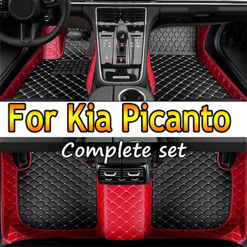 Автомобильные коврики напольные для Kia Picanto Morning Grand Eko Taxi JA 2017 ~ 2022 Водонепроницаемый кожаный коврик Автомобильные коврики Tapis Voiture Автомобильные аксессуары