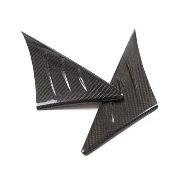 Декоративная отделка бокового треугольного спойлера зеркала заднего вида из настоящего углеродного волокна для Toyota Supra