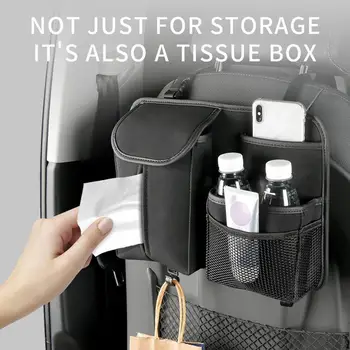 Сумка для хранения на заднем сиденье автомобиля Сумка-органайзер с несколькими карманами для автомобиля Универсальная сумка для хранения на заднем сиденье автомобиля Складная сумка для хранения автомобиля