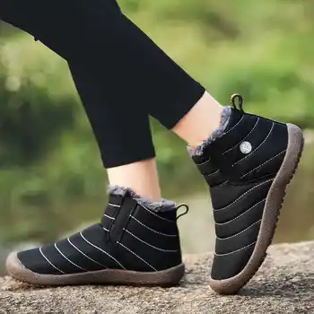 Женская обувь Для девочек Черные кроссовки для женщин Дизайнерская высококачественная меховая обувь на резиновой подошве Зимняя обувь Женская пара Теннис
